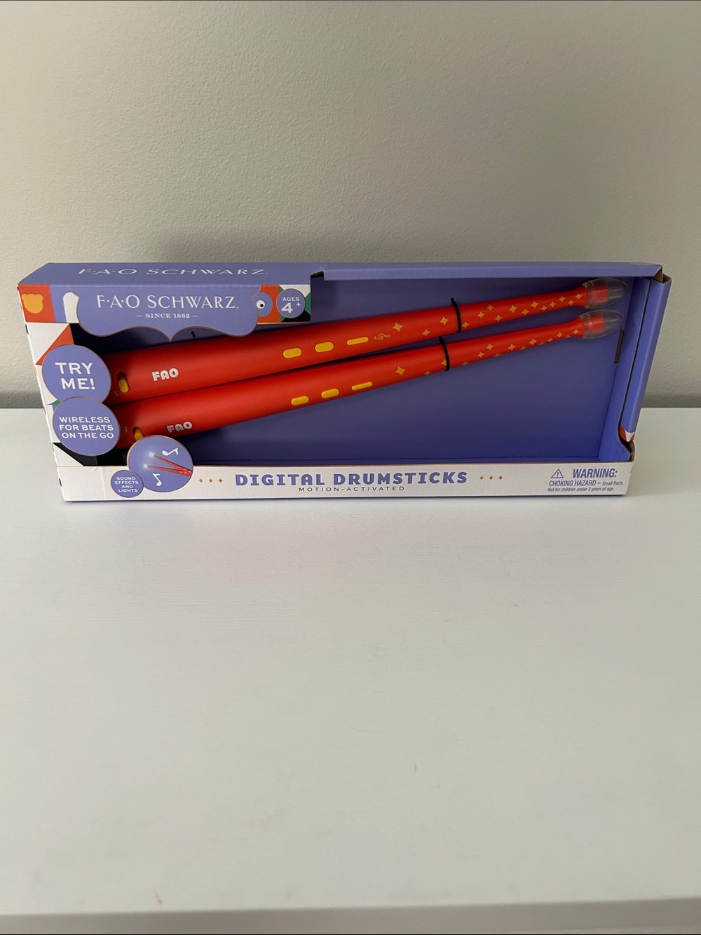 New- FAO Schwarz Digital Drumsticks - Motion-Activated